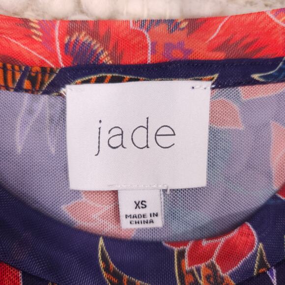 Jade by Johnny Was Natalie Long Sleeve Mesh Tee Sz Extra Small - Picture 6 of 8